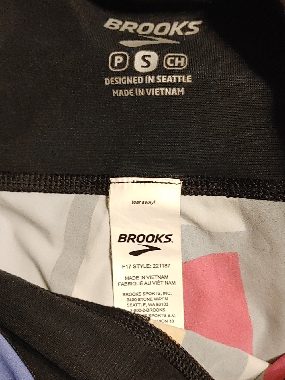 Brooks Geometric Leggings Women's Sz Small Athletic wear, Running Exercise Yoga - Picture 2 of 6